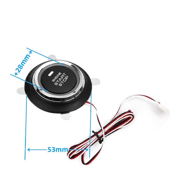 Universal Car Engine Push Start Button RFID Engine Lock Ignition Starter Keyless Go Push Button Engine Start Stop for Car Alarm