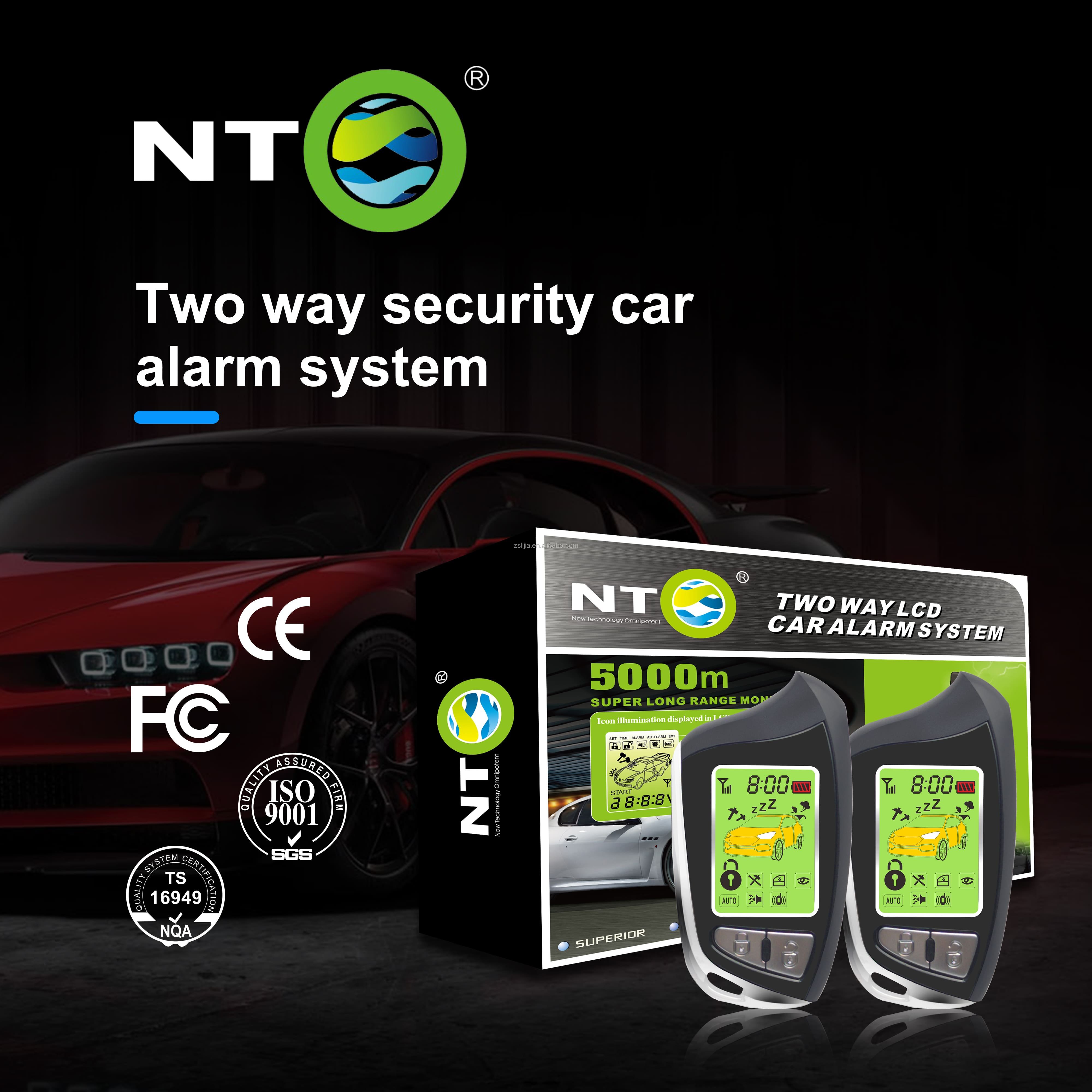NTO 12V Universal Remote Control Remote Engine Start Two Way Car Keys Alarm Security Car System