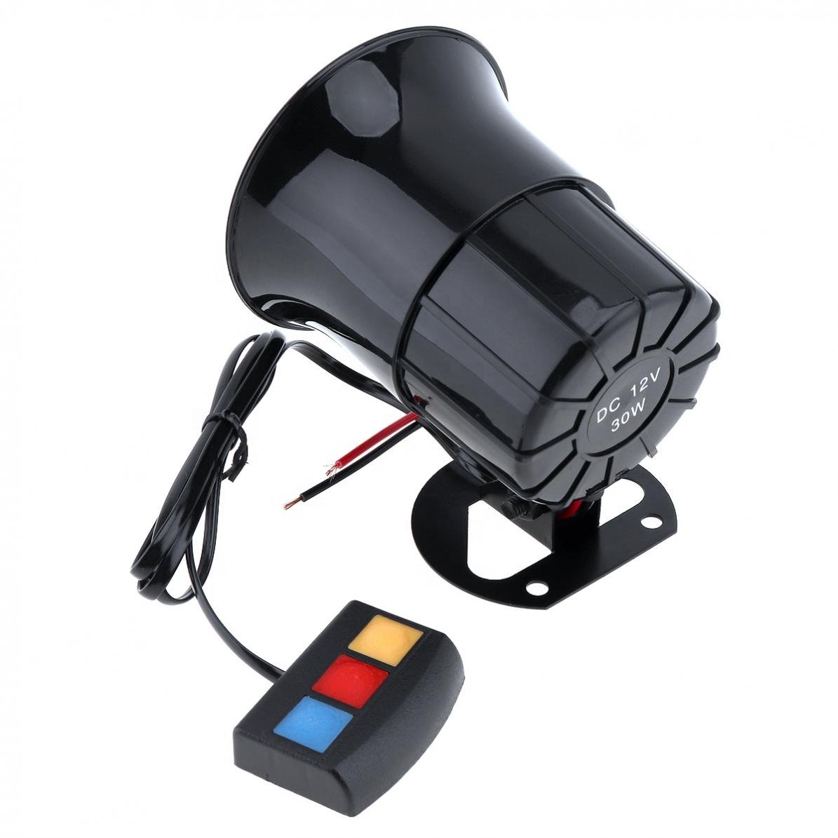 3 Tone PA System 110db Loud Horn Siren Alarm for Car Boat Motorcycle Truck Black 12V DC 4A