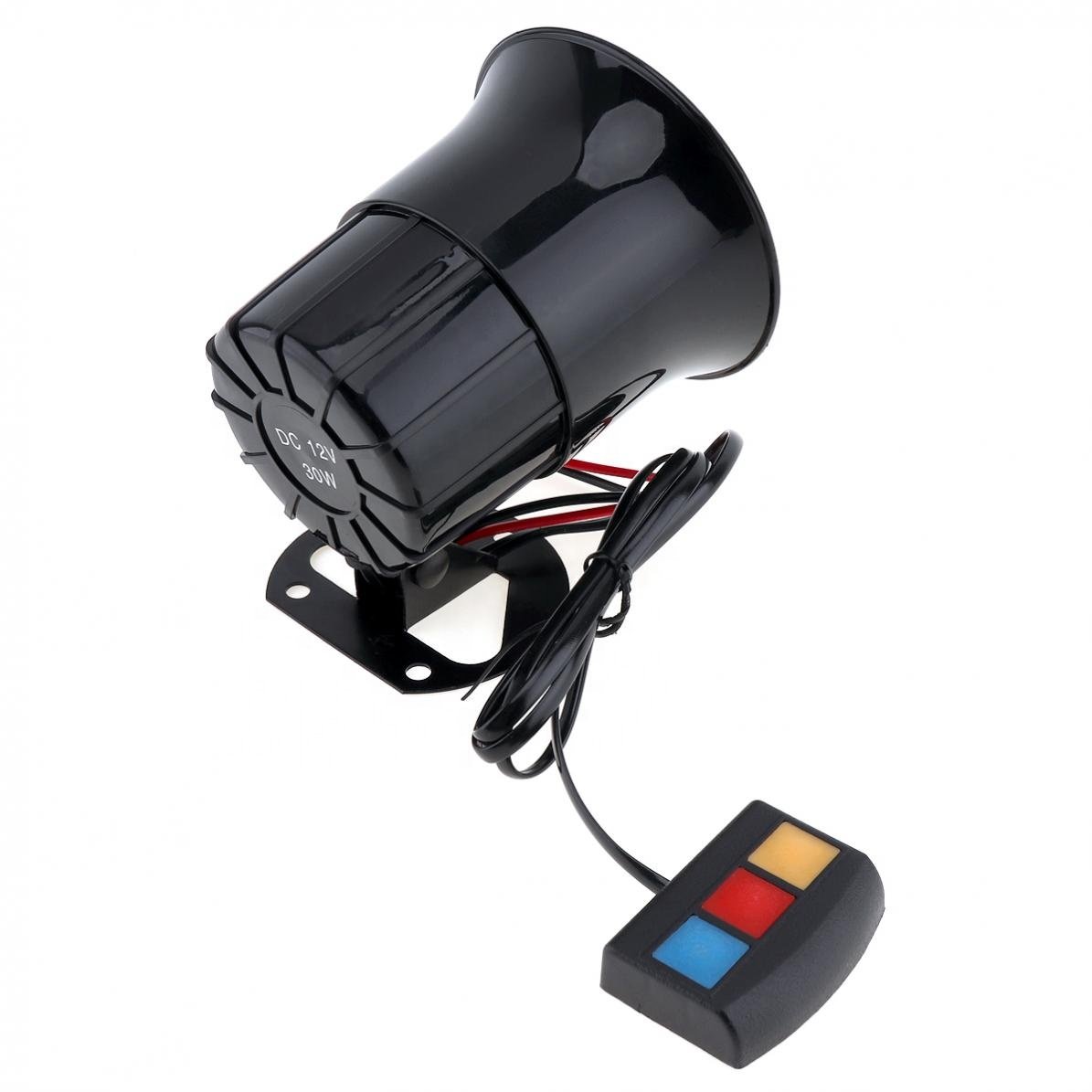 3 Tone PA System 110db Loud Horn Siren Alarm for Car Boat Motorcycle Truck Black 12V DC 4A