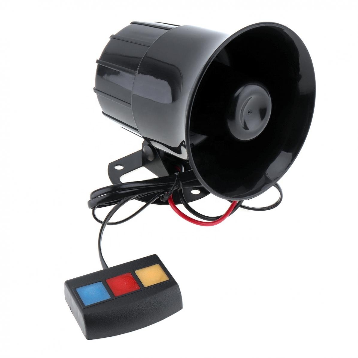 3 Tone PA System 110db Loud Horn Siren Alarm for Car Boat Motorcycle Truck Black 12V DC 4A