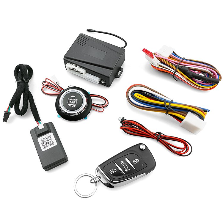 Car Alarm Vehicle Security System Burglar Alarm Protection Anti-theft System 2 Remote with Siren Wiring Harness Programmable