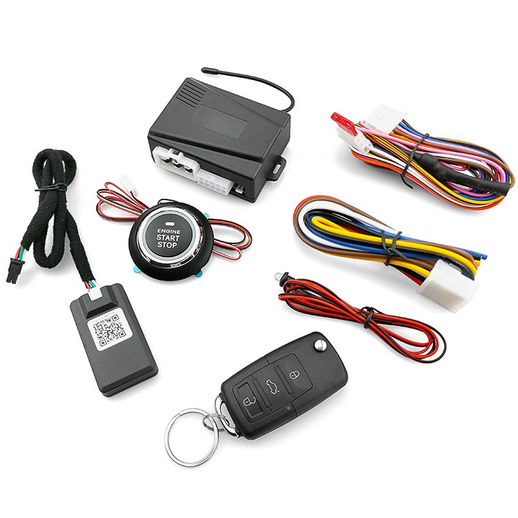 Car Alarm Vehicle Security System Burglar Alarm Protection Anti-theft System 2 Remote with Siren Wiring Harness Programmable