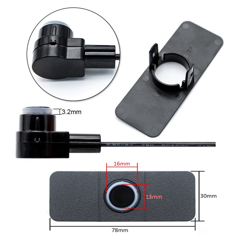 TOPSOURCE 6-Color Car Parking Sensors Parktronics 13mm Flat Reverse Backup Radar Adjustable Sound Buzzer Alarm Waterproof 1-Year