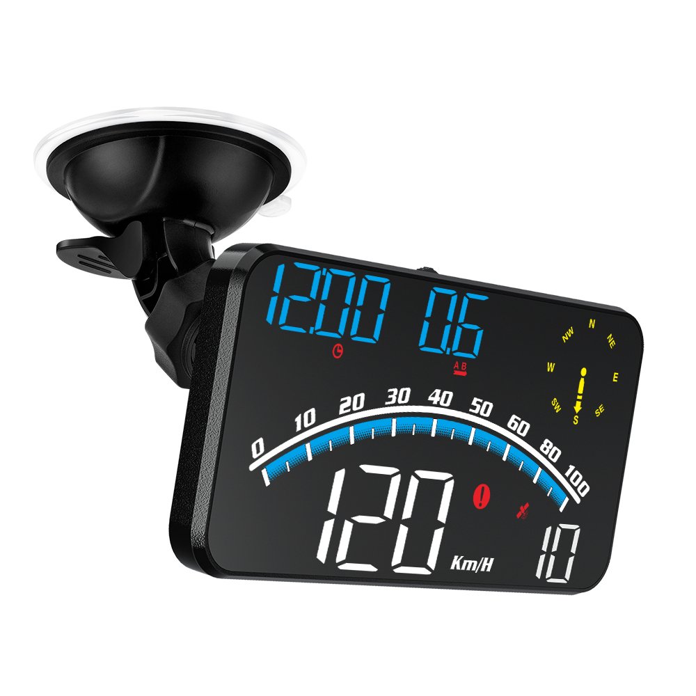 Blue LED Large Screen Speedometer Head up Display Car G10 Auto Electronics GPS Speed Rpm HUD Display for All Car