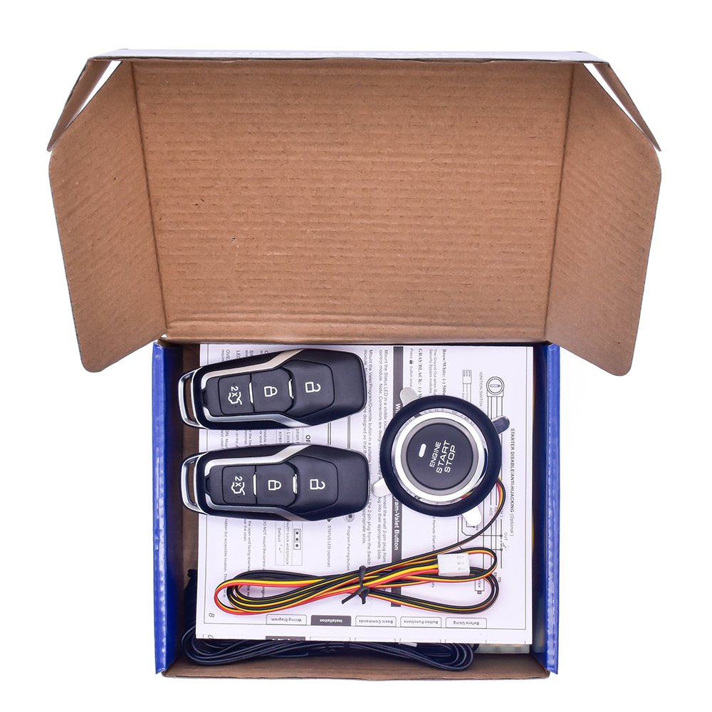 Car Alarm Ready-to-ship Products with Push Start Stop Button Passive Keyless Entry Remote Engine Start Auto Electrical Systems