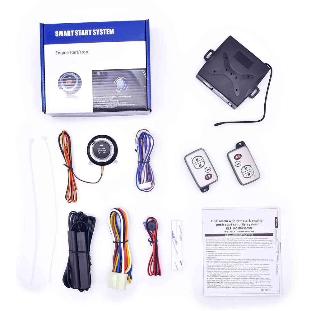 Car Alarm Ready-to-ship Products with Push Start Stop Button Passive Keyless Entry Remote Engine Start Auto Electrical Systems