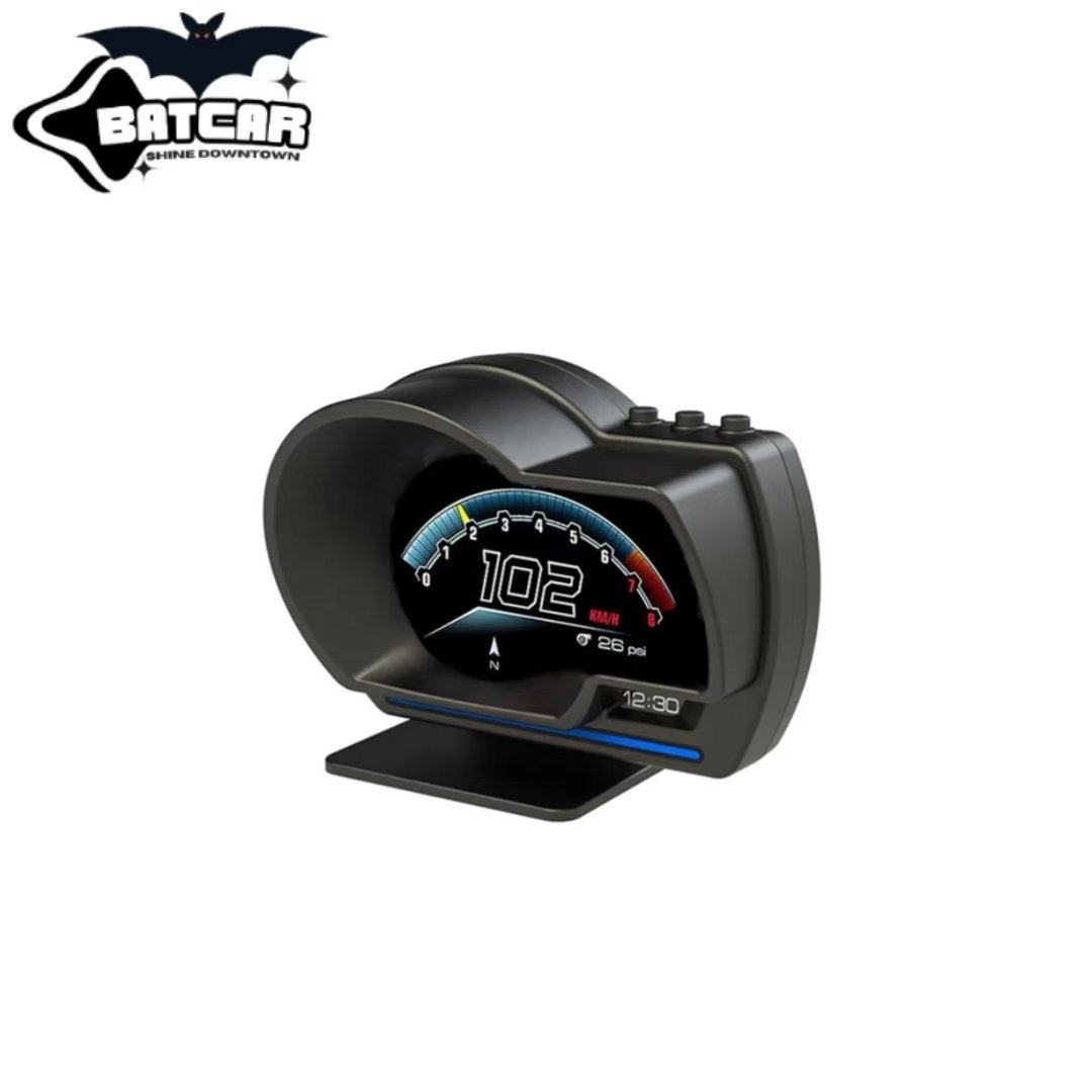 2024 Latest HUD Car Head-up Display LCD 3.5 Inch Smart Instrument Driving Time, Driving Speed and Other Monitoring P6