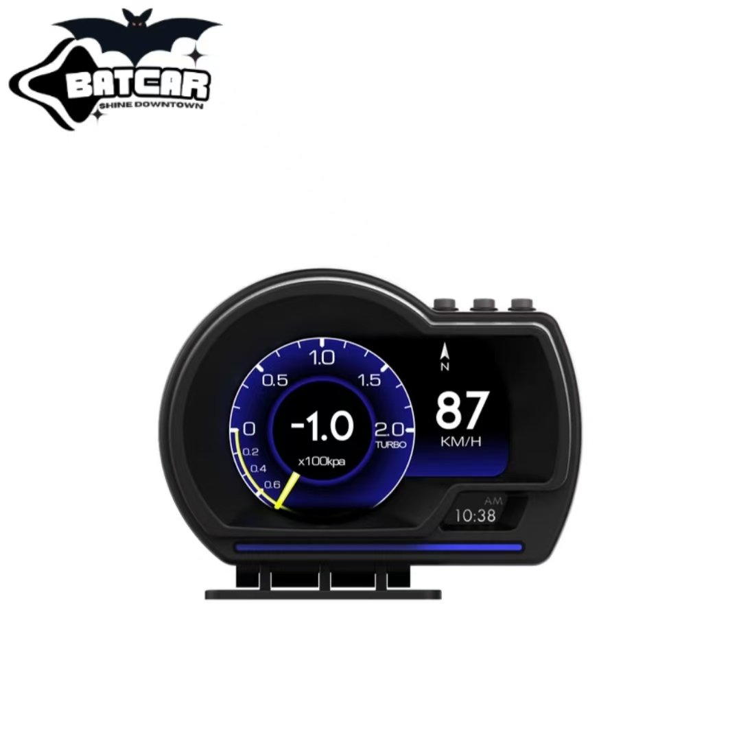 2024 Latest HUD Car Head-up Display LCD 3.5 Inch Smart Instrument Driving Time, Driving Speed and Other Monitoring P6