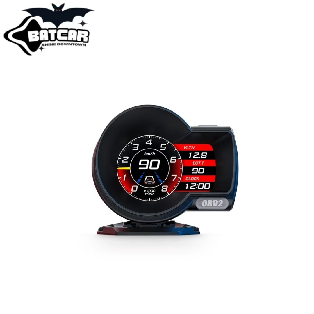 2024 Latest HUD Car Head-up Display LCD 3.5 Inch Smart Instrument Driving Time, Driving Speed and Other Monitoring P6