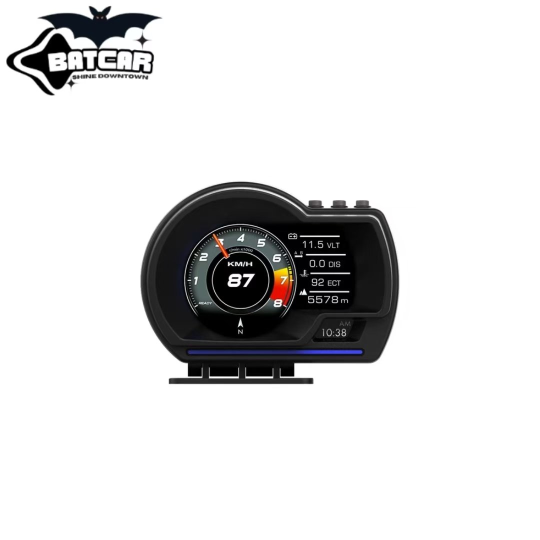 2024 Latest HUD Car Head-up Display LCD 3.5 Inch Smart Instrument Driving Time, Driving Speed and Other Monitoring P6