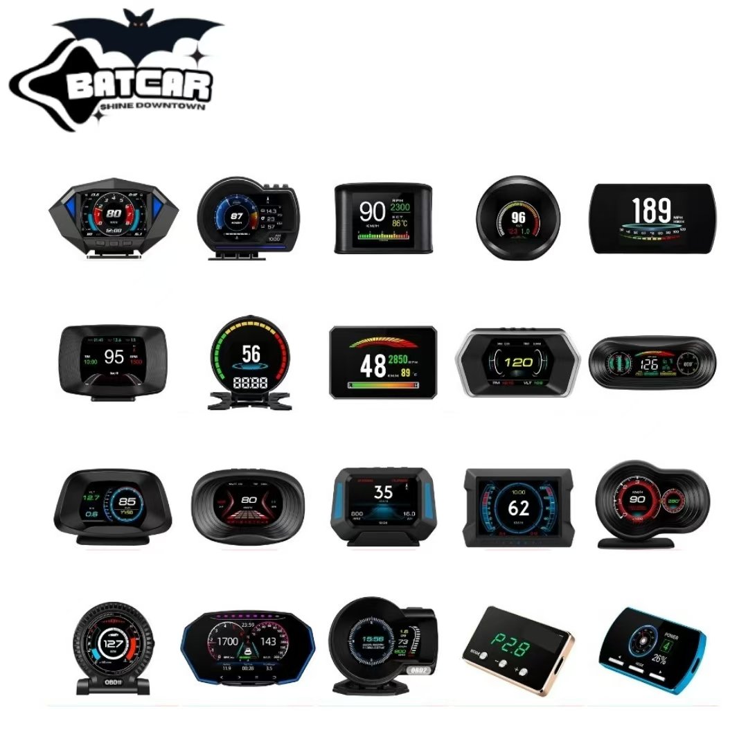 2024 Latest HUD Car Head-up Display LCD 3.5 Inch Smart Instrument Driving Time, Driving Speed and Other Monitoring P6