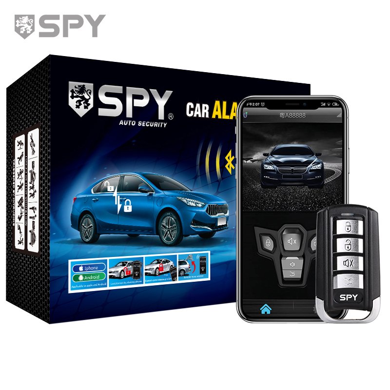SPY One Way Car Security Alarm Remote Control Universal Bt Smart Car Alarm System