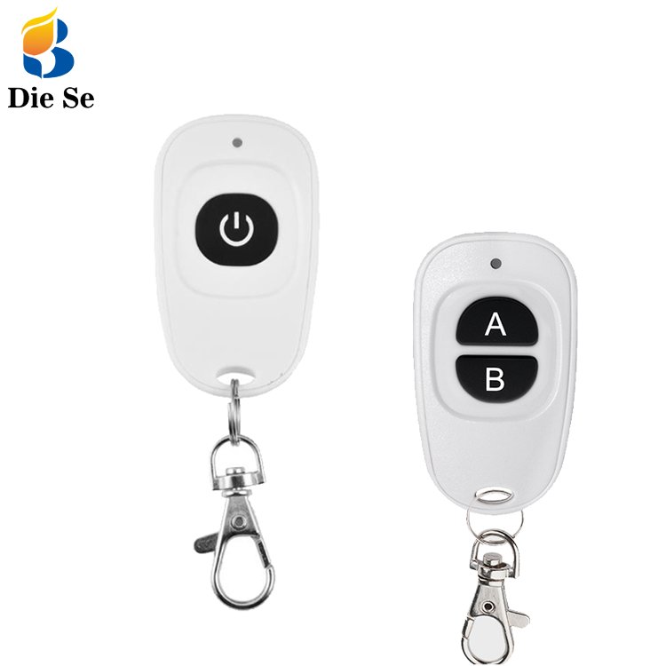 White 1 Button Remote Control Wireless for Alarm 433MHz Single Channel Garage Door