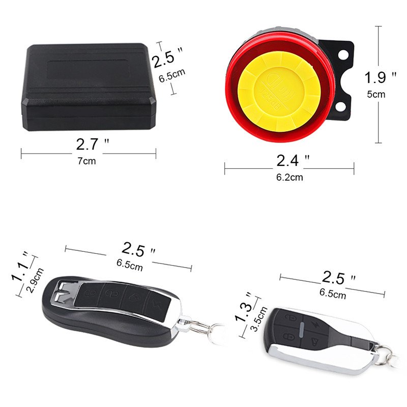 Anti-theft Device With Search Engine Start Immobiliser Remote Control Motorcycle Bike One Way Security Alarm System