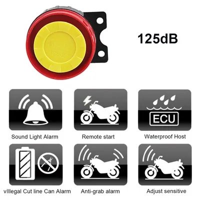 Anti-theft Device With Search Engine Start Immobiliser Remote Control Motorcycle Bike One Way Security Alarm System