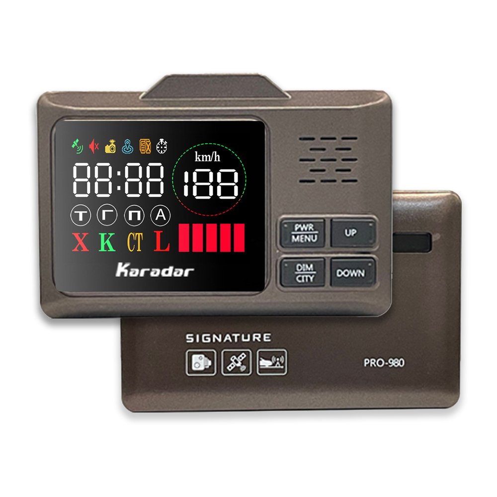 Car Alarm System Vehicle radar and Laser Detector Karadar Pro980 Car GPS Radar Detector Signature