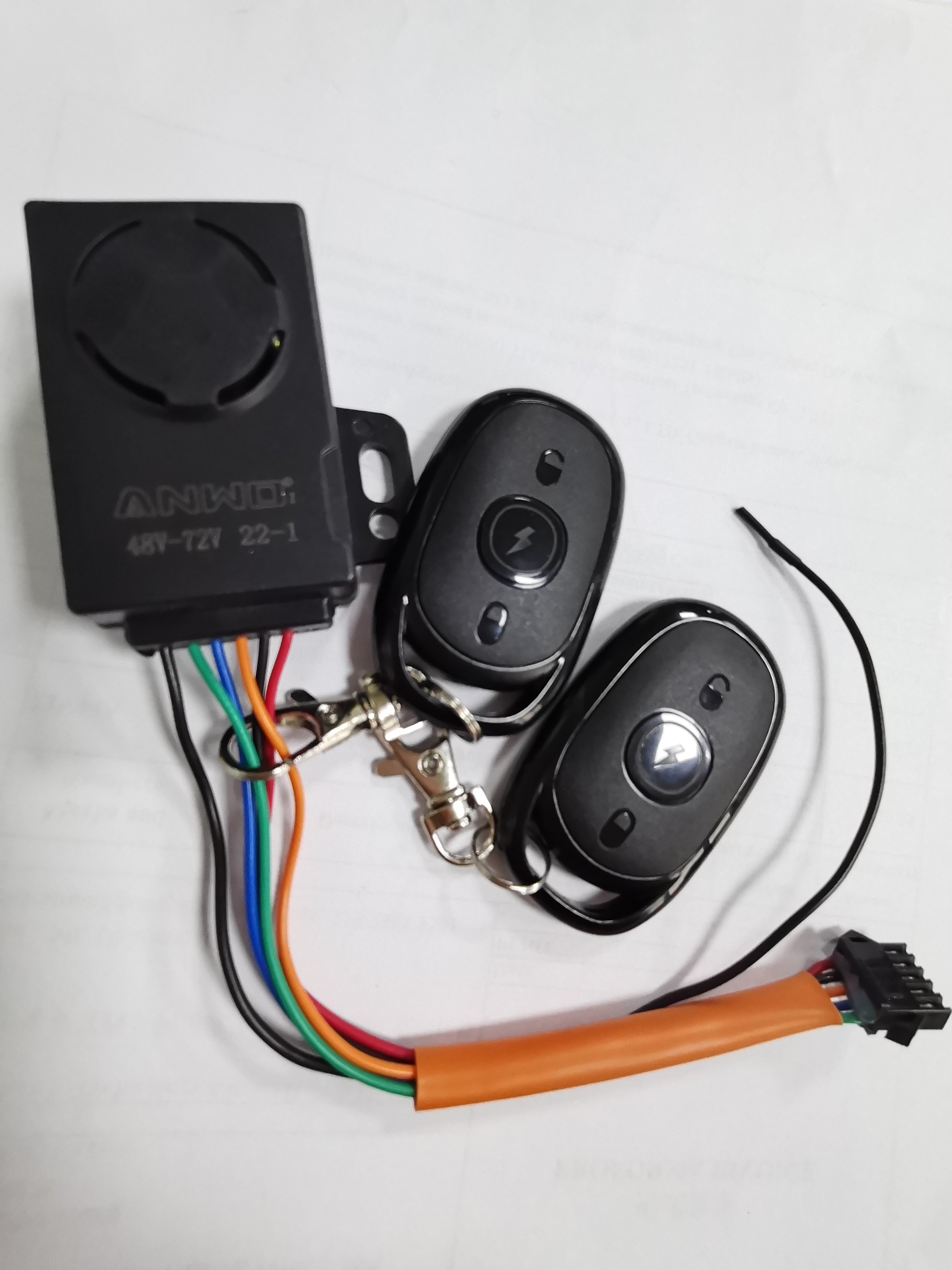 Vietnam Warehouse 36V 72V Electric Scooter Remote Control Anti-theft Alarm Key Ebike Security Alarm System