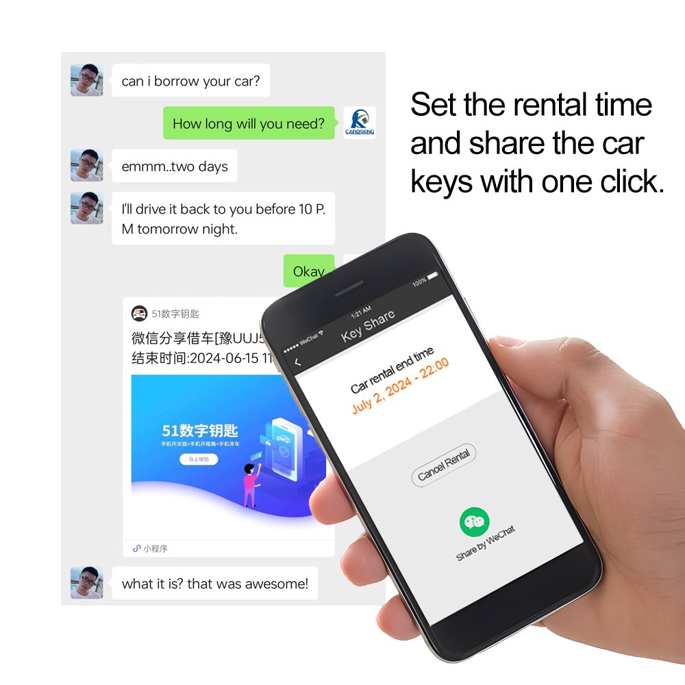 2 Way OBD Plug and Play Digital Key Original Push Start Upgrade to Phone APP Control Car Alarms Digital Key for Car