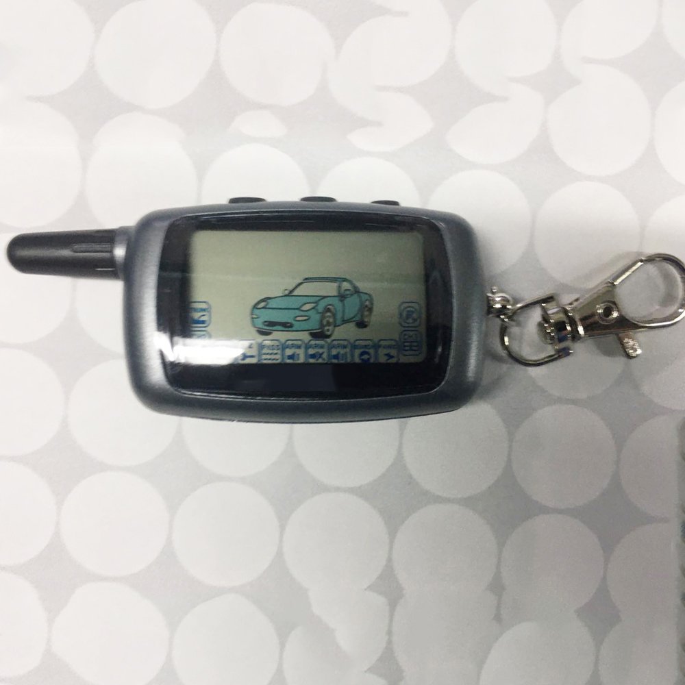 Russian Version A9 2-way LCD Remote Control Key Chain Keychain Suitable for Starline Two Way Car Alarm System A9 Twage Fob