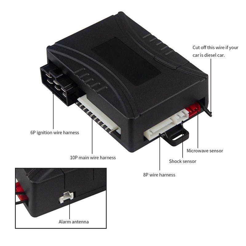 Factory Wholesale Price EASYGUARD EC202 2 Way Car Alarm System with LCD Pager Display Remote Starter & Microwave Sensor