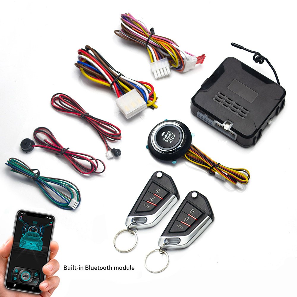 Cross-border 2024 New Car Refit One-click Start Mobile Phone Bluetooth Remote Control Car Keyless Entry Anti-theft Device