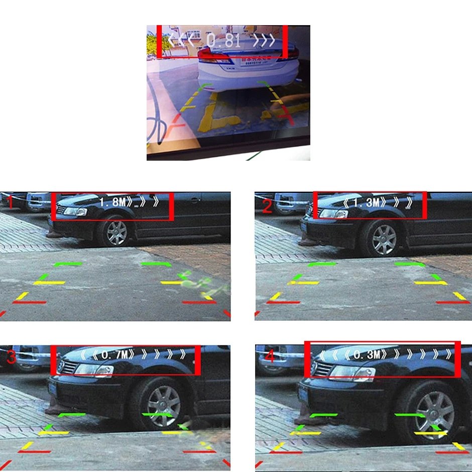Video Parking Sensor Kit Car Reverse Backup Radar Assistance Auto Monitor Digital Display for Monitor Camera System