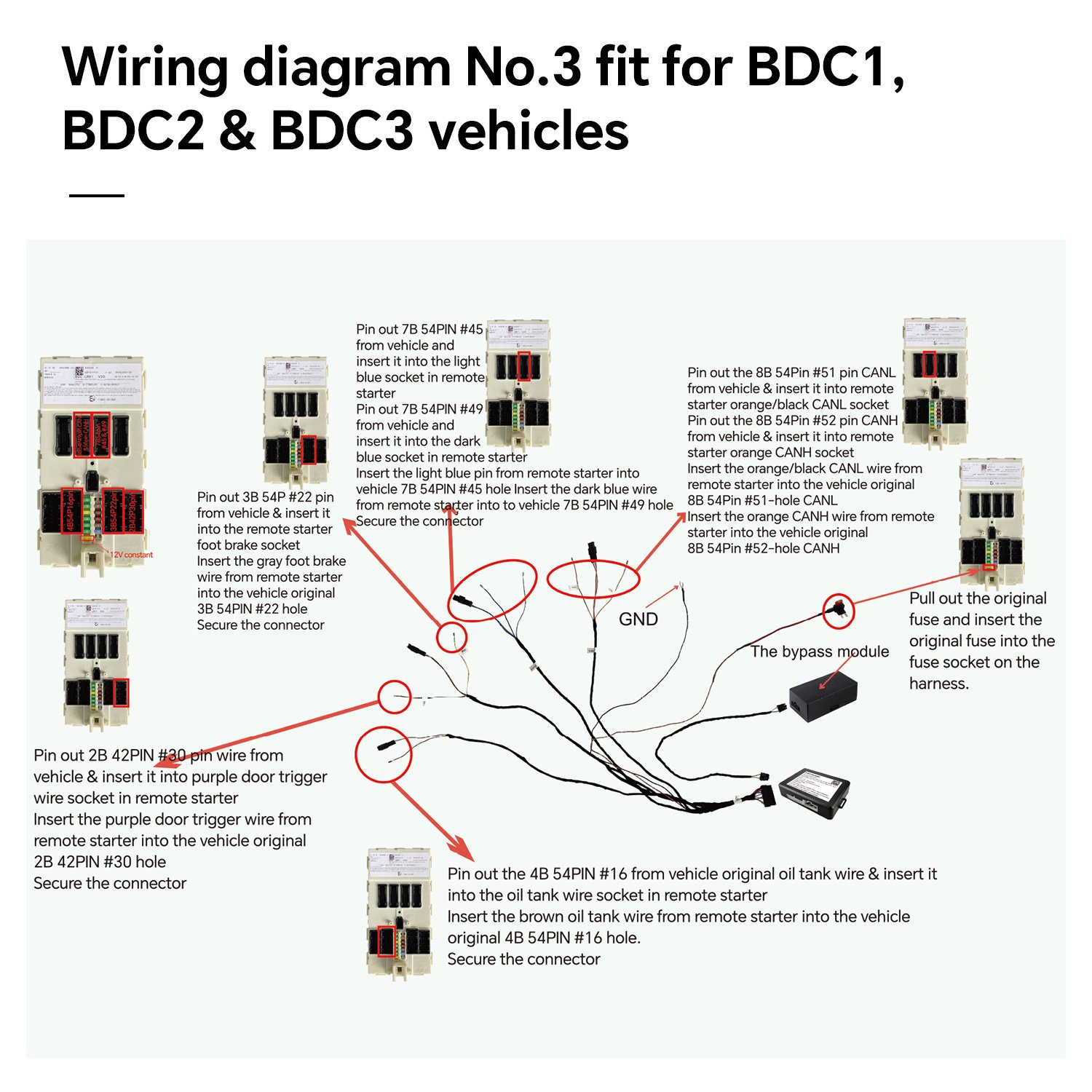 ECS002PP-BM-BC1-MI Plug Play Remote Starter Fit for BMW Mini 2015-2018 F54 F55 F56 F57 F60 with Factory OEM Push Start Button