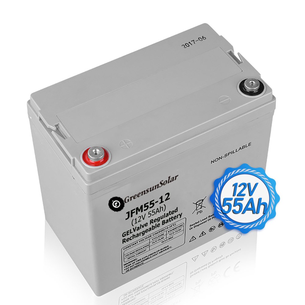 Greensun Solar Battery 12V GEL Battery 50 Ah 55 Ah 100 Ah 150 Ah 200 Ah Storage Battery for Power System