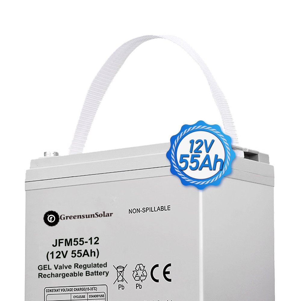 Greensun Solar Battery 12V GEL Battery 50 Ah 55 Ah 100 Ah 150 Ah 200 Ah Storage Battery for Power System