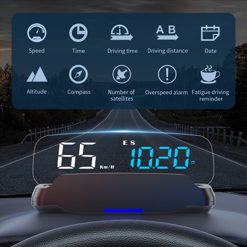 Universal GPS Smart Gauge Speedometer HUD C7 HD Projector Speedometer