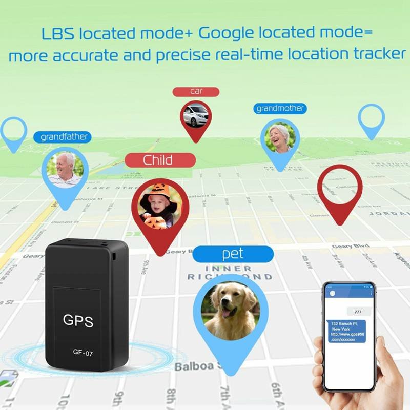 GF-07 Car GPS Mini Tracker Real Time Tracking Anti-Theft Anti-Lost for Pets Children SIM Message Positioner