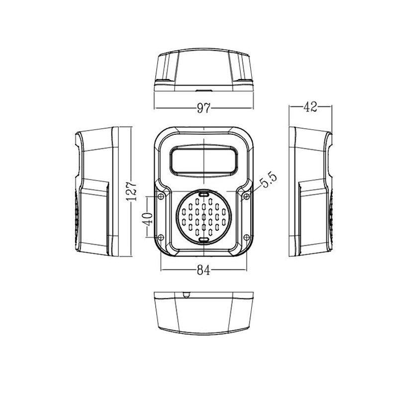 Wholesale Car Alarm System Flash Light and Sound Truck Right Left Turn Collision Avoidance System Audible and Visual Alarm