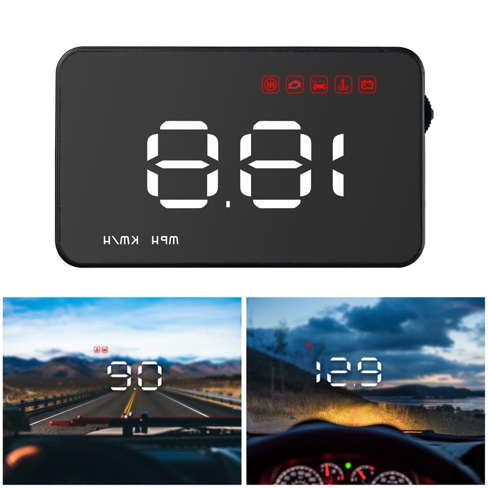 Most Popular Top Selling 3.5 Inch HUD OBD2 A1000 Car Over Speed Alarm Speedometer Head up Display HUD for Car