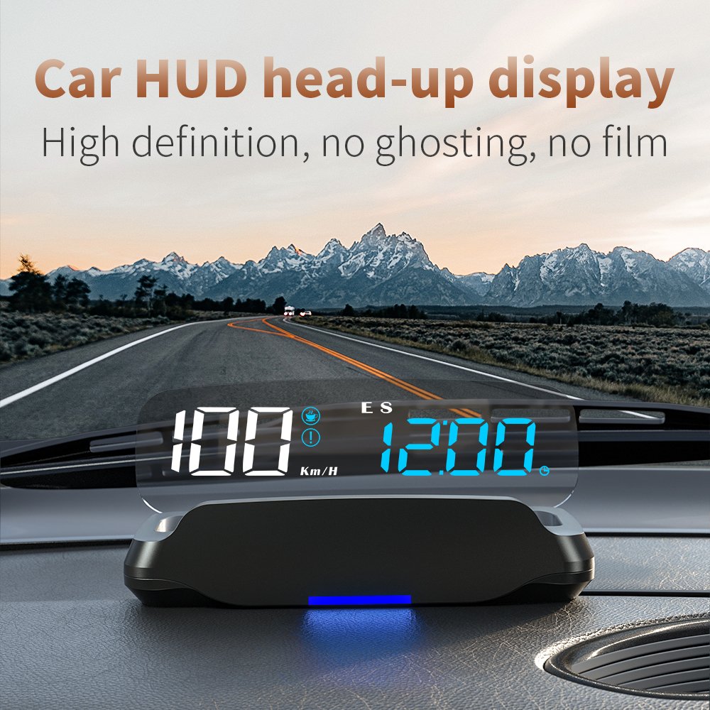 Hud Mirror Display C7 Gps Speedometer Hud Display Clock Compass Head up Displays for Car