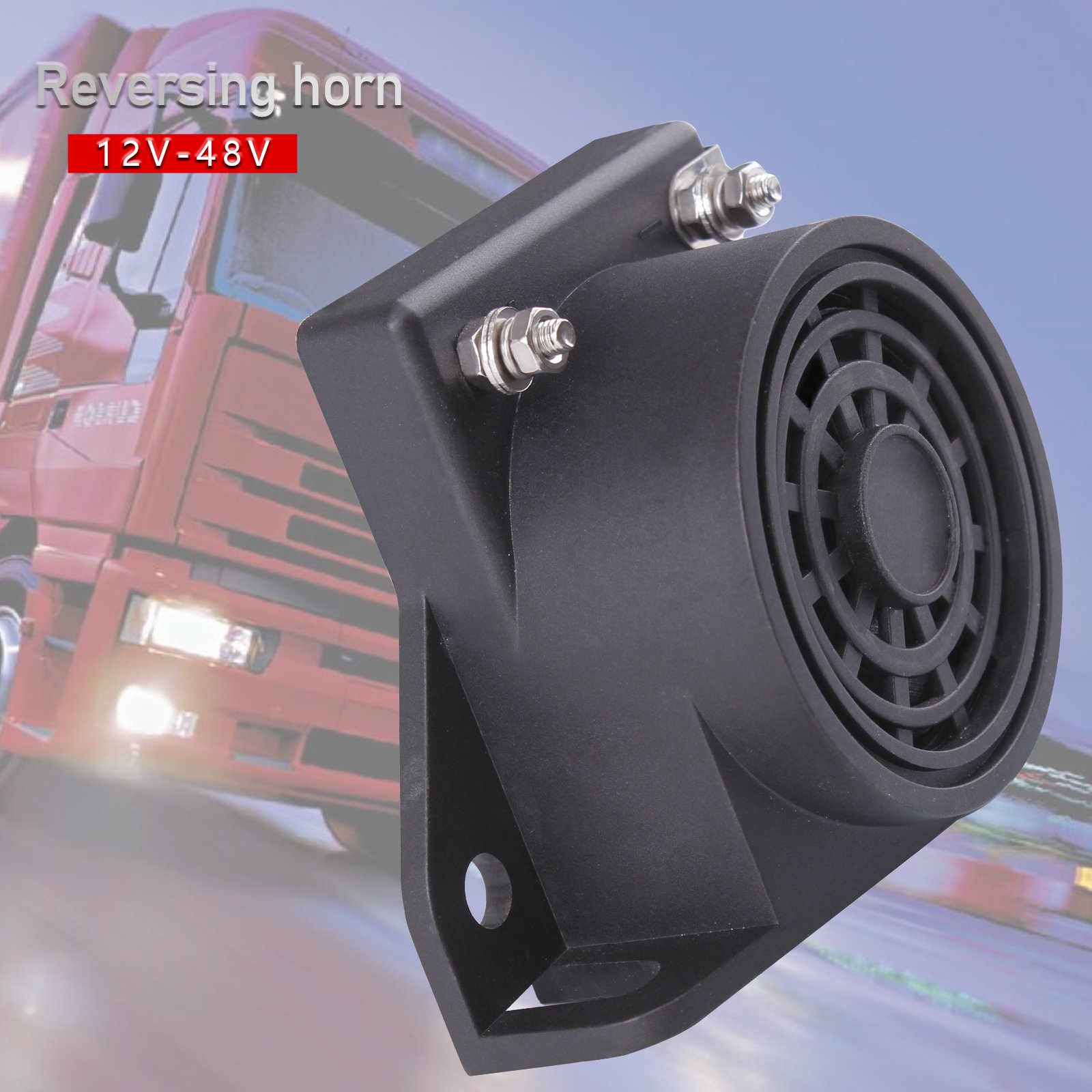 B-Truck Back-up Alarm 105dB 12V/48V Car Reverse Horn BIBI Buzzer Warning Alarm Siren Waterproof Industrial Heavy-Duty Backup