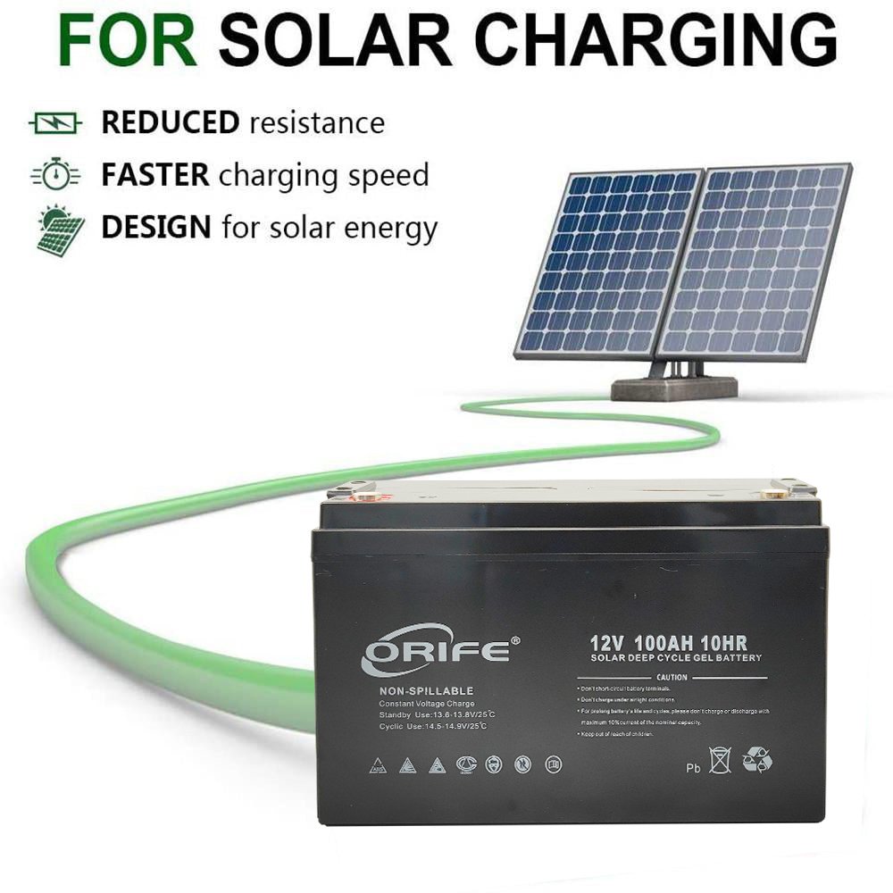 ORIFE Filling Supplier Component 12v 24v 100ah Replacement Lead Acid Batteries