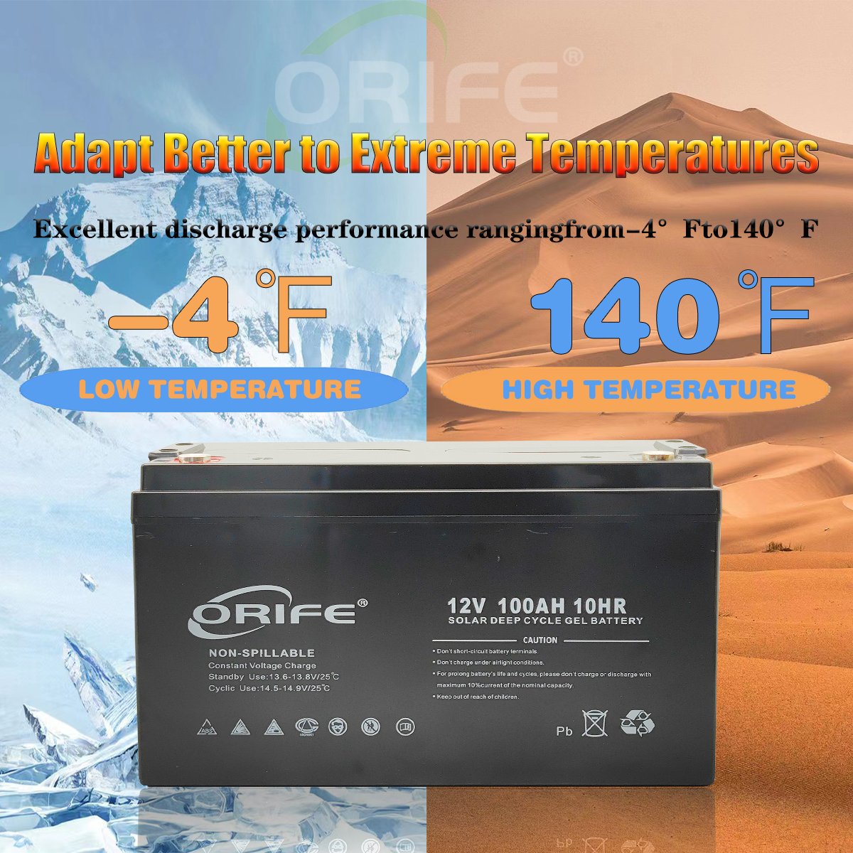 ORIFE Filling Supplier Component 12v 24v 100ah Replacement Lead Acid Batteries