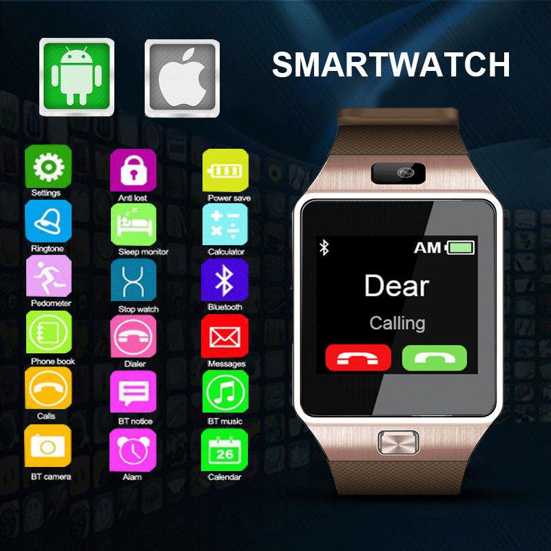 Hot Selling Sport SmartWatch Sim Card Touch Screen Sleep Monitor Fitness Tracker Relojes Inteligentes Kids Smart Watch for Apple