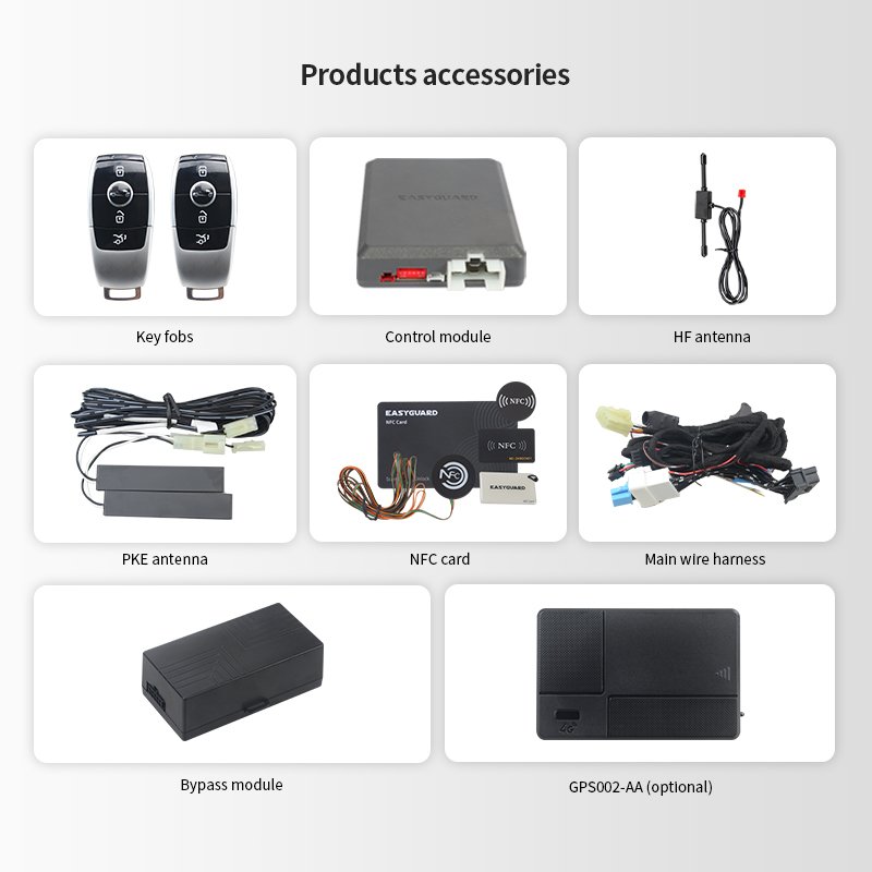 EASYGUARD CAN BUS PKE Remote Starter Fit for 16-18 a CLASS W177/15-18 CLA C177/15-18 Benz GLE W166 Smartphone App Control