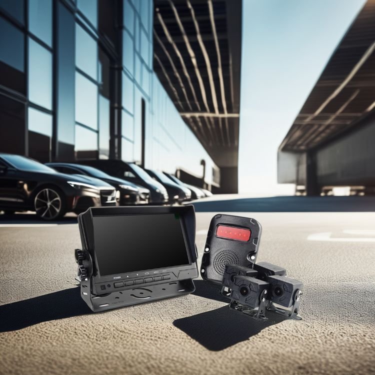 7 Inch 4CH Vehicle Pedestrian Blind Spot Detection Ai Bsd System Blind Spot Anti Collision Warning System for Forklift Bus Truck
