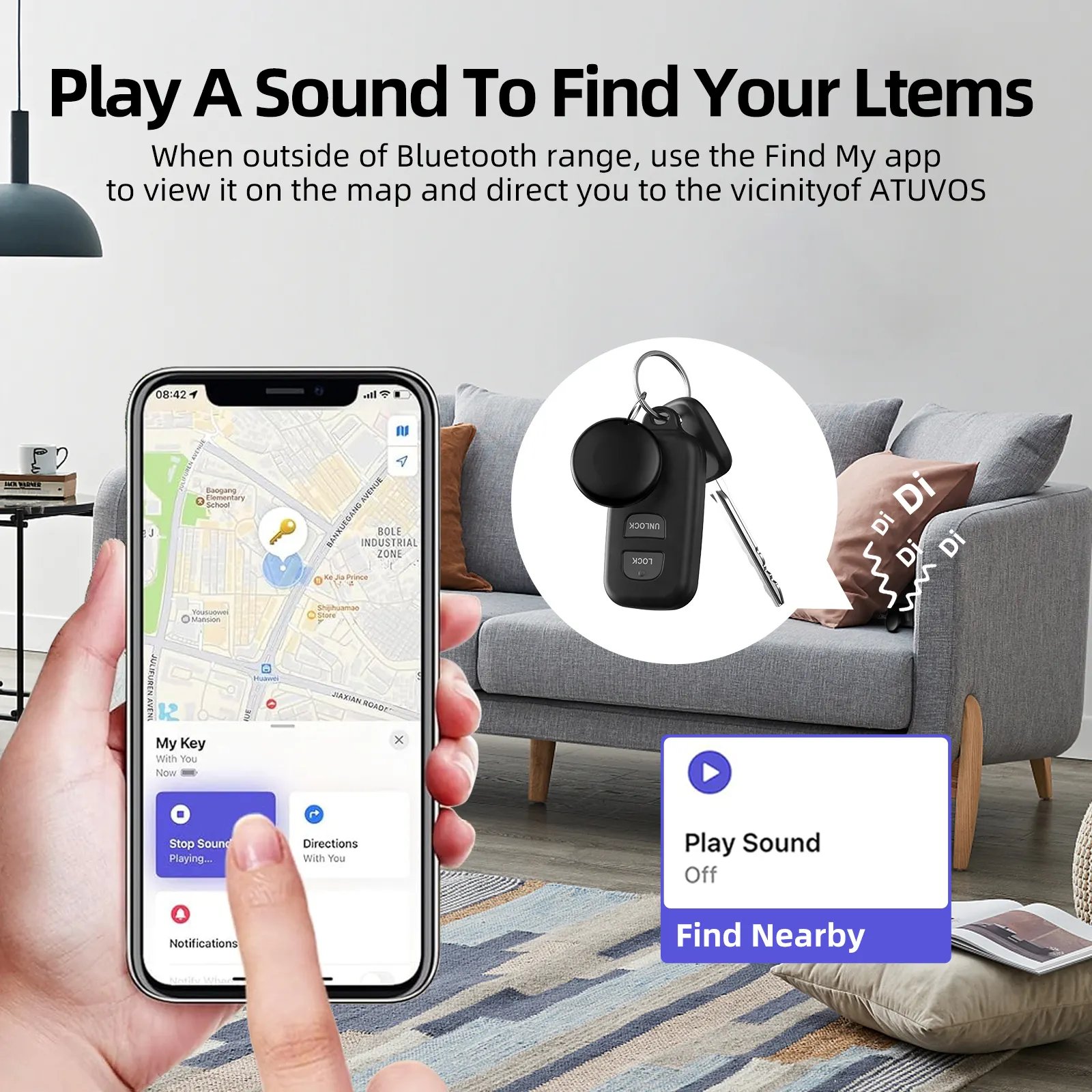 Find My Tag Smart Air Tracker GPS Locator Bluetooth Key Finder Mini Anti-Alarm Locator Tracker Tag