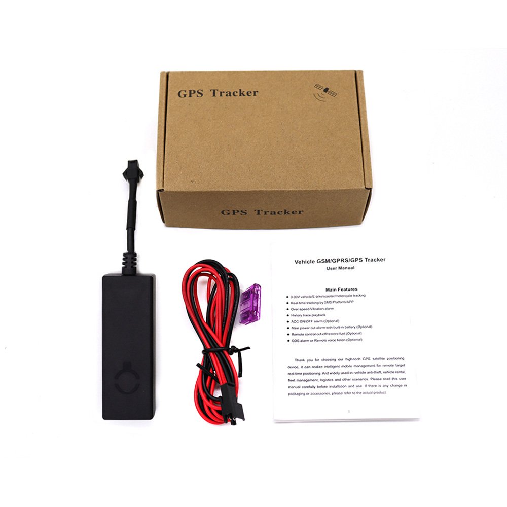Anti-lost Car GPS Tracking Tracker for Vehicle Motorcycle Electric Scooter With Free Tracking Software APP and Vibration Alarm