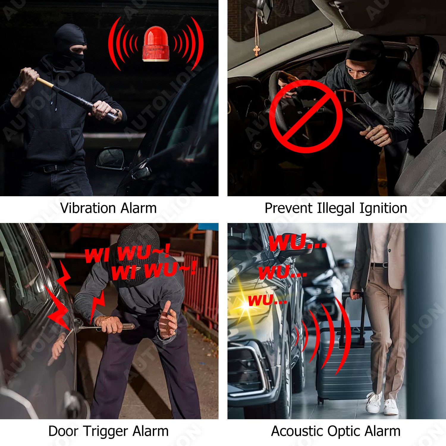 Hot Selling Car Alarm System Prestige Car Alarm System 433Mhz Keyless Entry System Lock/unlock Trunk Release Alarms