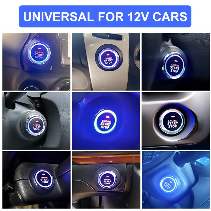 START STOP Engine System Push Button Keyless Entry System With Start-stop Button Car Alarm System Start Stop Button