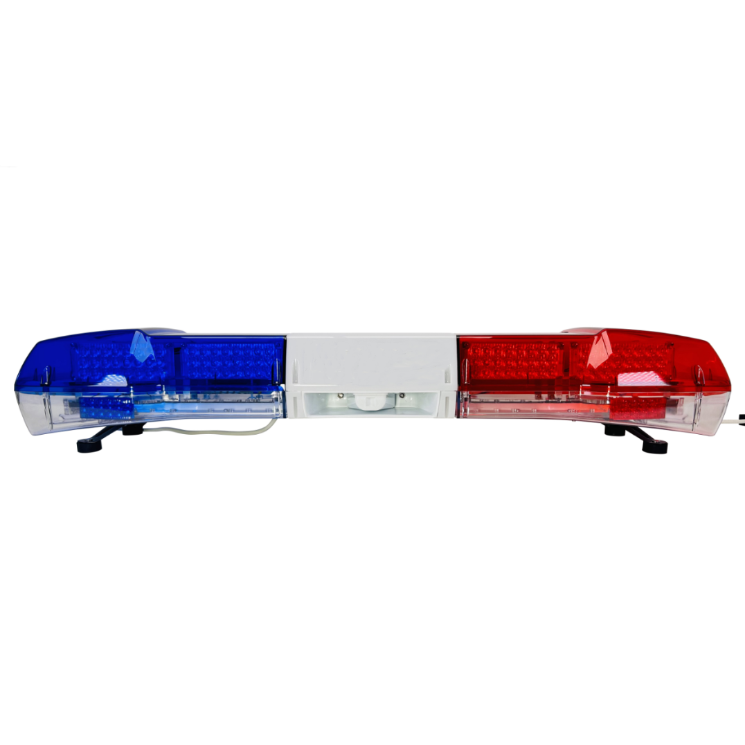 PC Horn Mesh Cover Two-color Car Flashing Led Light bar Alarm Stroboscopic Led Light bar Emergency Red and Blue Warning Flashing