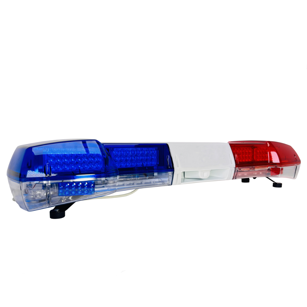PC Horn Mesh Cover Two-color Car Flashing Led Light bar Alarm Stroboscopic Led Light bar Emergency Red and Blue Warning Flashing