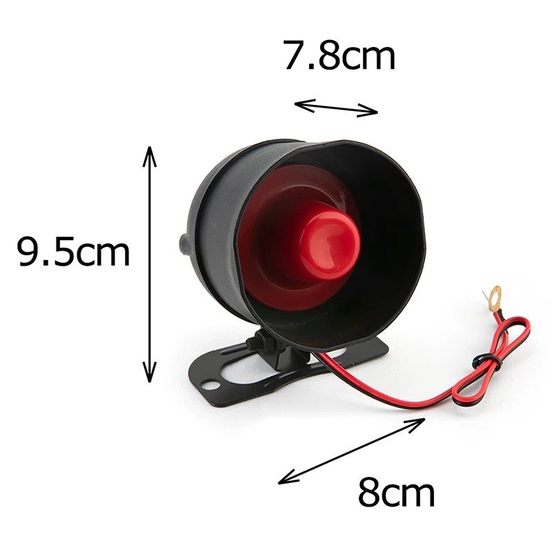 Car Alarm Vehicle System 1-Way Universal Protection Security System Keyless Entry Siren + 2 Remote Control Burglar