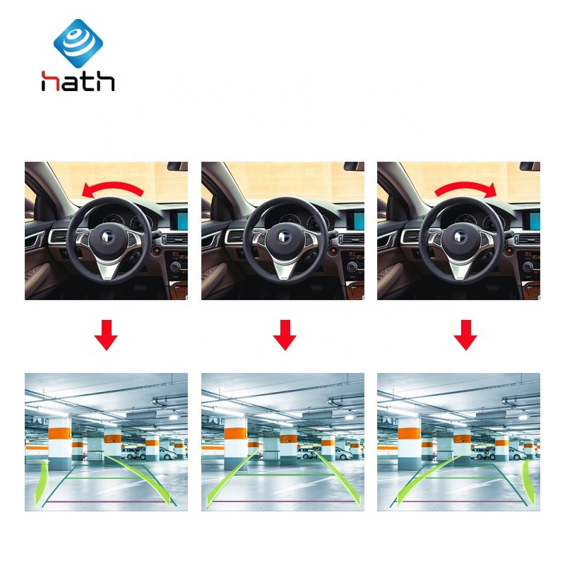 170 Degree View Angle Waterproof Camera With Guidelines Security Camera for Car Night Vision Infrared Car Camera