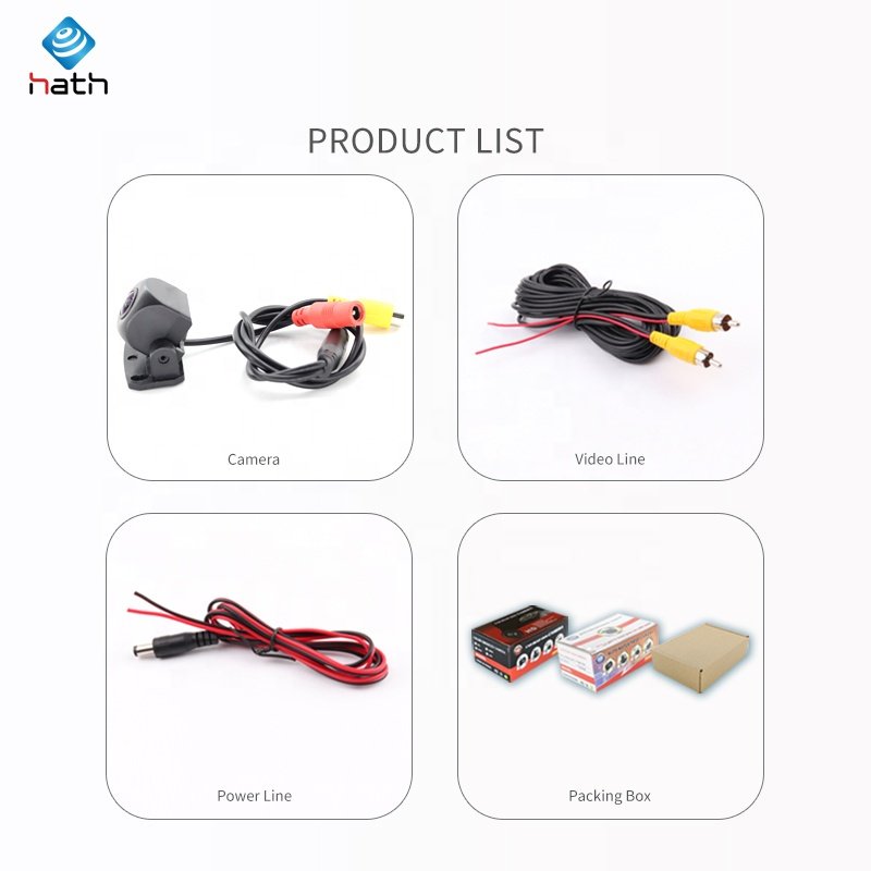 170 Degree View Angle Waterproof Camera With Guidelines Security Camera for Car Night Vision Infrared Car Camera